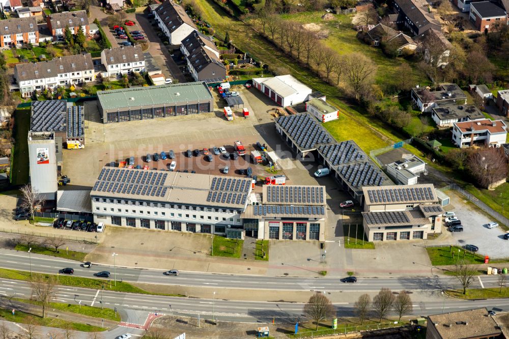 Bottrop von oben - Betriebshof der Feuerwehr im Ortsteil Stadtmitte in Bottrop im Bundesland Nordrhein-Westfalen