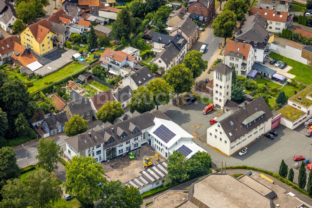 Luftaufnahme Werl - Betriebshof der Feuerwehrwache im Ortsteil Westönnen in Werl im Bundesland Nordrhein-Westfalen, Deutschland