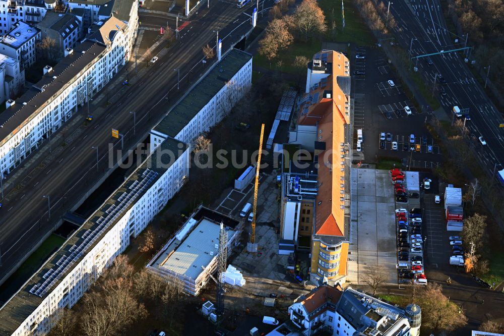 Luftbild Leipzig - Betriebshof der Feuerwehrwache im Ortsteil Zentrum in Leipzig im Bundesland Sachsen, Deutschland