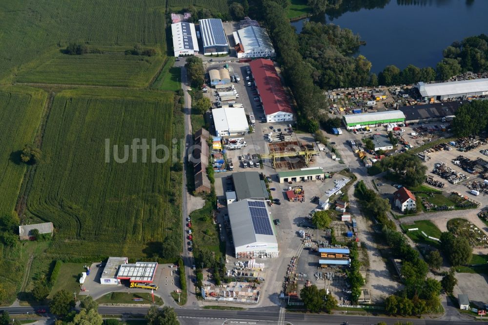 Luftbild Mittenwalde - Betriebshof mit Firmensitz der GAAC Commerz GmbH im Gewerbegebiet Mittenwalde im Bundesland Brandenburg