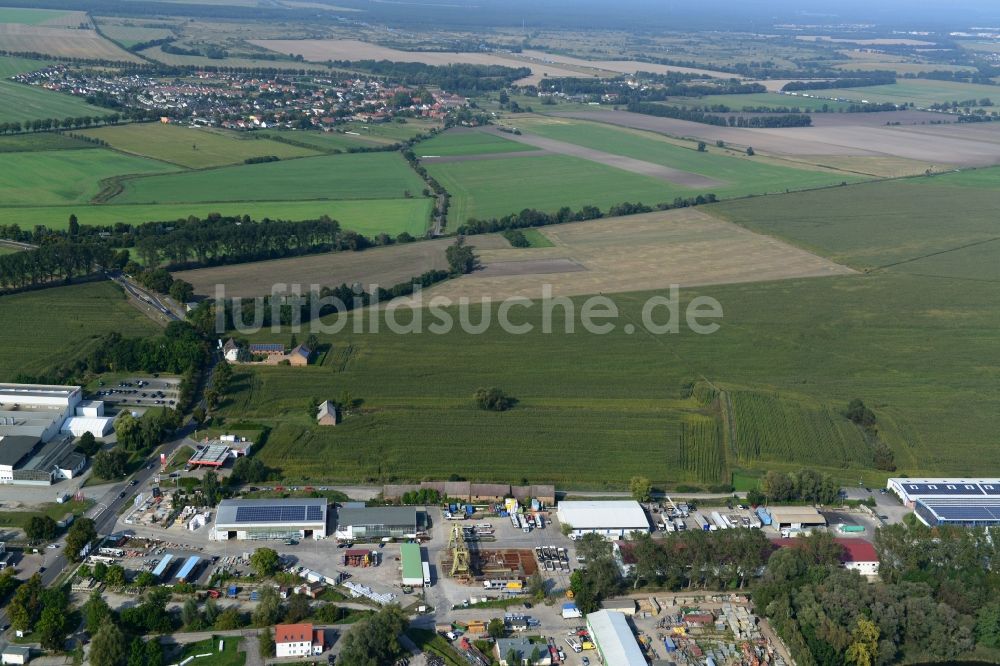 Luftbild Mittenwalde - Betriebshof mit Firmensitz der GAAC Commerz GmbH im Gewerbegebiet Mittenwalde im Bundesland Brandenburg