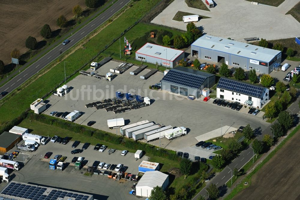 Barleben von oben - Betriebshof Meier Akademie GmbH in Barleben im Bundesland Sachsen-Anhalt, Deutschland