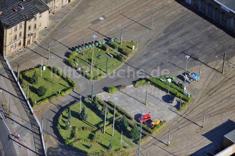 Berlin Niederschönhausen von oben - Betriebshof Niederschönhausen Berlin