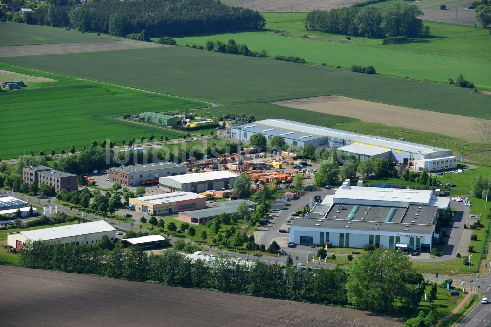 Luftaufnahme Osterburg - Betriebshof der Ost Bau GmbH GmbH Am Schaugraben in Osterburg in der Altmark im Bundesland Sachsen-Anhalt