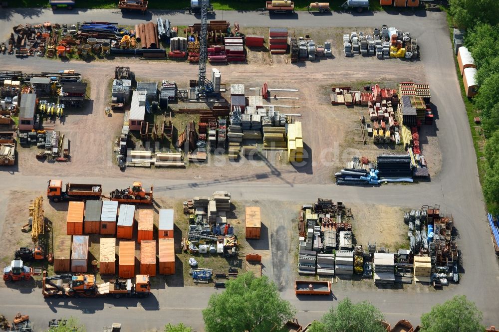 Luftaufnahme Osterburg - Betriebshof der Ost Bau GmbH GmbH Am Schaugraben in Osterburg in der Altmark im Bundesland Sachsen-Anhalt