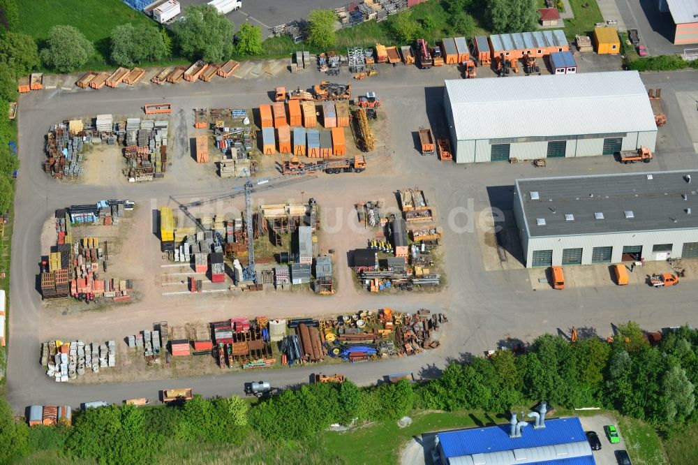 Luftaufnahme Osterburg - Betriebshof der Ost Bau GmbH GmbH Am Schaugraben in Osterburg in der Altmark im Bundesland Sachsen-Anhalt