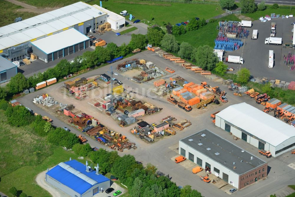 Luftbild Osterburg - Betriebshof der Ost Bau GmbH GmbH Am Schaugraben in Osterburg in der Altmark im Bundesland Sachsen-Anhalt