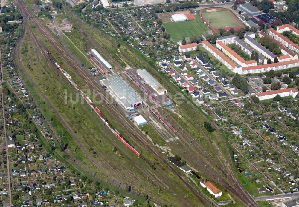 Luftbild Magdeburg - Betriebshof der DB-Regio Magdeburg im Bundesland Sachsen-Anhalt