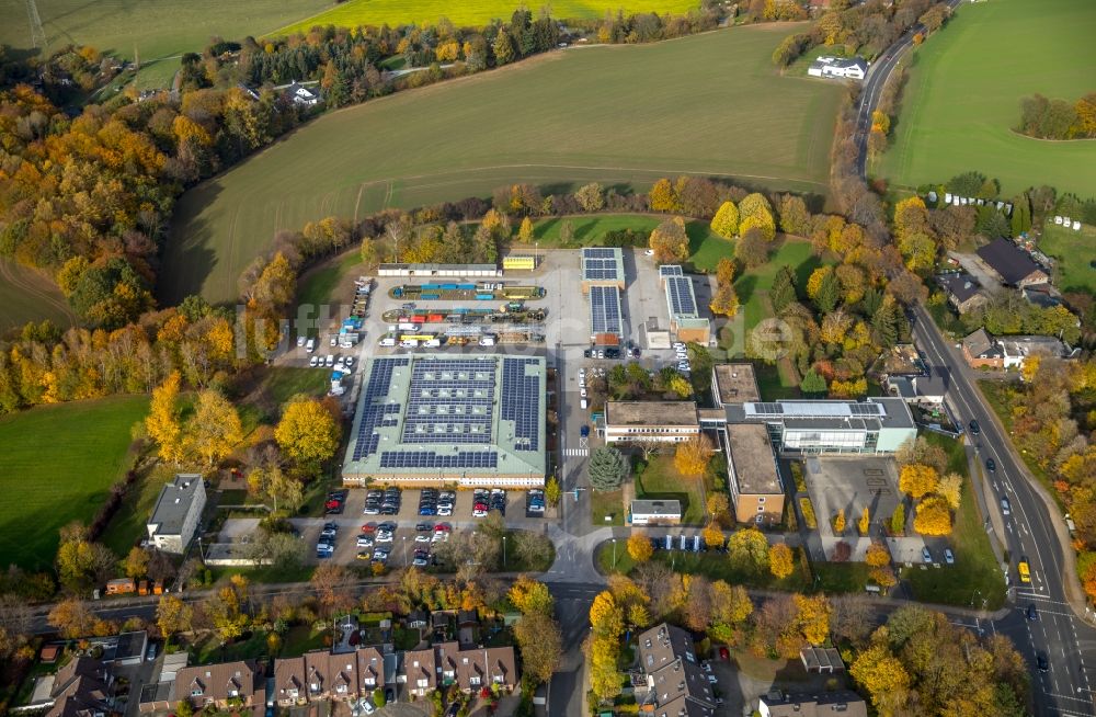 Velbert von oben - Betriebshof Stadtwerke Velbert in Velbert im Bundesland Nordrhein-Westfalen, Deutschland