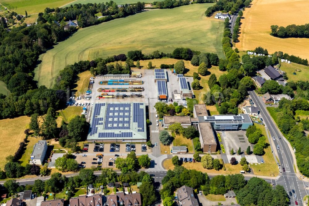 Velbert aus der Vogelperspektive: Betriebshof Stadtwerke Velbert in Velbert im Bundesland Nordrhein-Westfalen, Deutschland