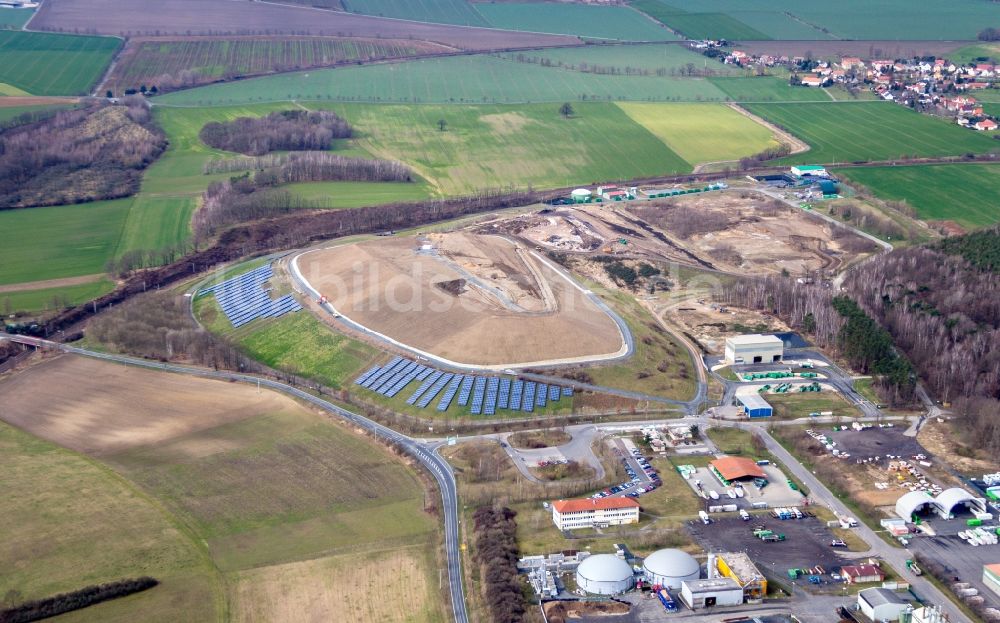 Luftbild Niederau - Betriebshof ZAOE - Wertstoffhof Gröbern in Niederau im Bundesland Sachsen, Deutschland