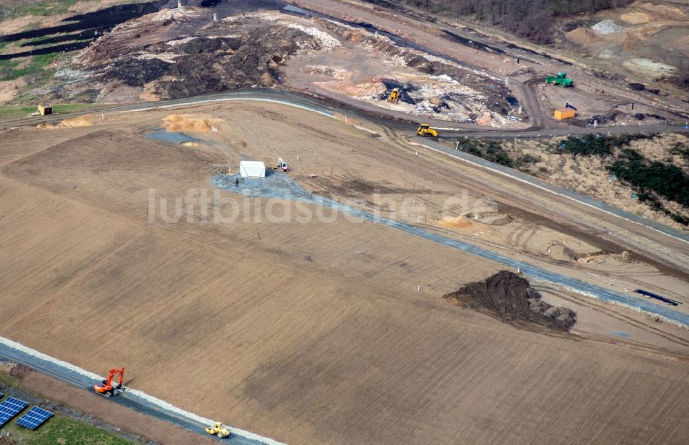 Luftbild Niederau - Betriebshof ZAOE - Wertstoffhof Gröbern in Niederau im Bundesland Sachsen, Deutschland