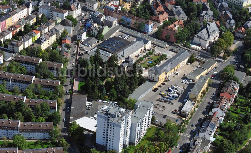 Frankfurt am Main von oben - Betriebsstätte Frankfurt-Bornheim der FES GmbH Frankfurt / Main in Hessen