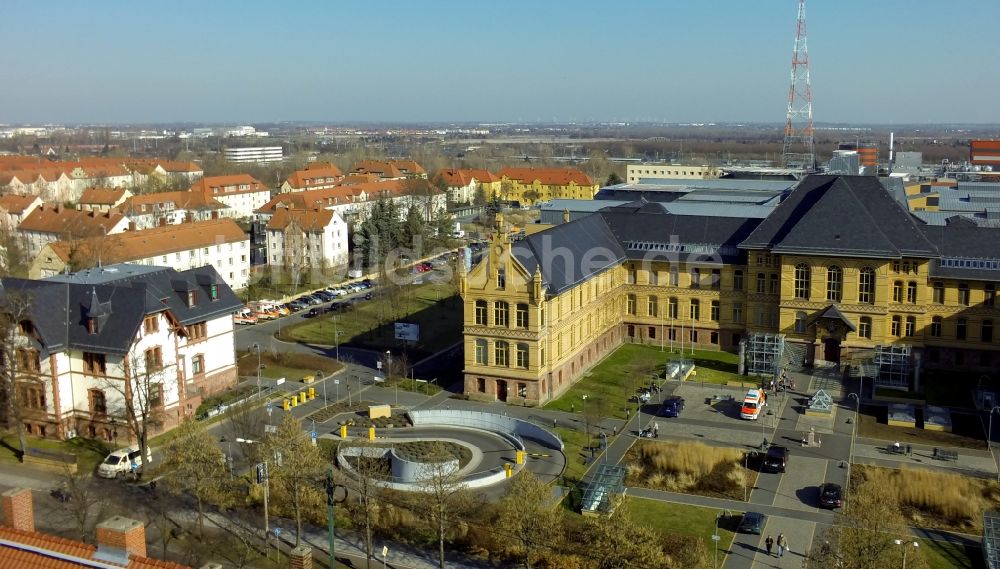 Halle / Saale aus der Vogelperspektive: BG - Berufsgenossenschaftliche Kliniken Bergmannstrost Halle in Halle / Saale in Sachsen-Anhalt