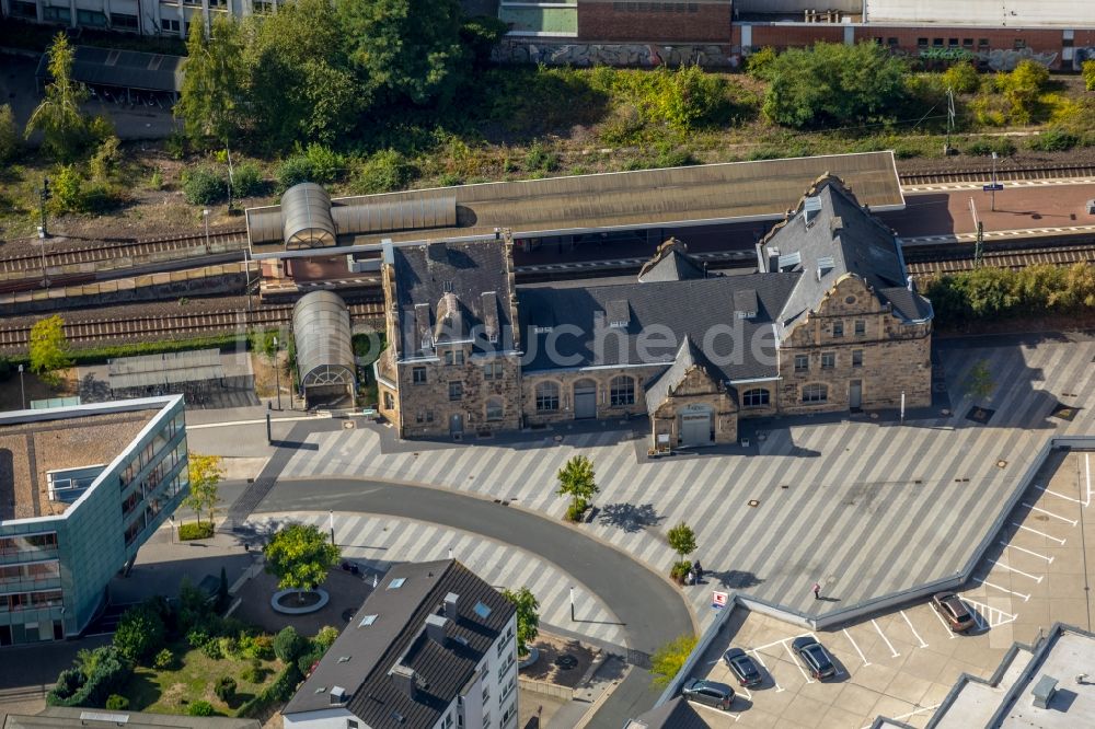 Wetter (Ruhr) von oben - Bibliotheks- Gebäude der Stadtbücherei Wetter in Wetter (Ruhr) im Bundesland Nordrhein-Westfalen, Deutschland