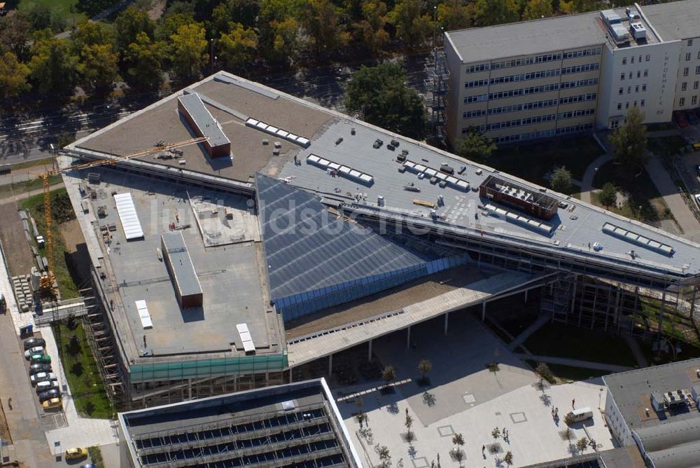 Luftbild Magdeburg - Bibliotheks-Neubau der TU-Magdeburg