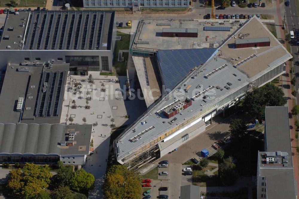 Luftaufnahme Magdeburg - Bibliotheks-Neubau der TU-Magdeburg