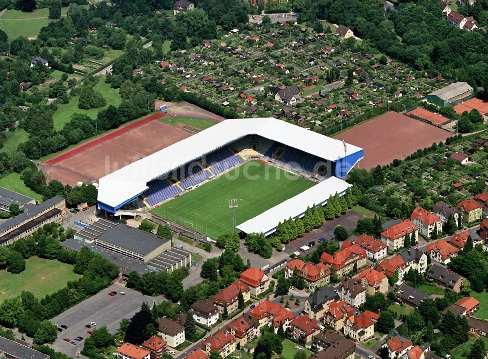 Luftbild Bielefeld - Bielefelder Alm oder Alm- Stadion in Bielefeld im Bundesland Nordrhein-Westfalen