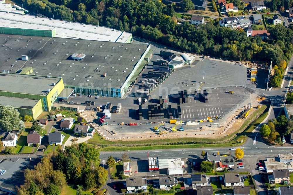 Luftbild Kreuztal - Bierbrauerei- Werksgelände der Abfüllung der Krombacher Brauerei in Kreuztal im Bundesland Nordrhein-Westfalen