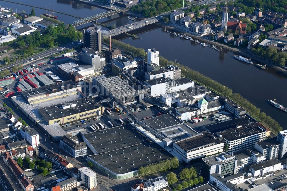 Bremen von oben - Bierbrauerei- Werksgelände der Beck GmbH&Co.KG in Bremen, Deutschland