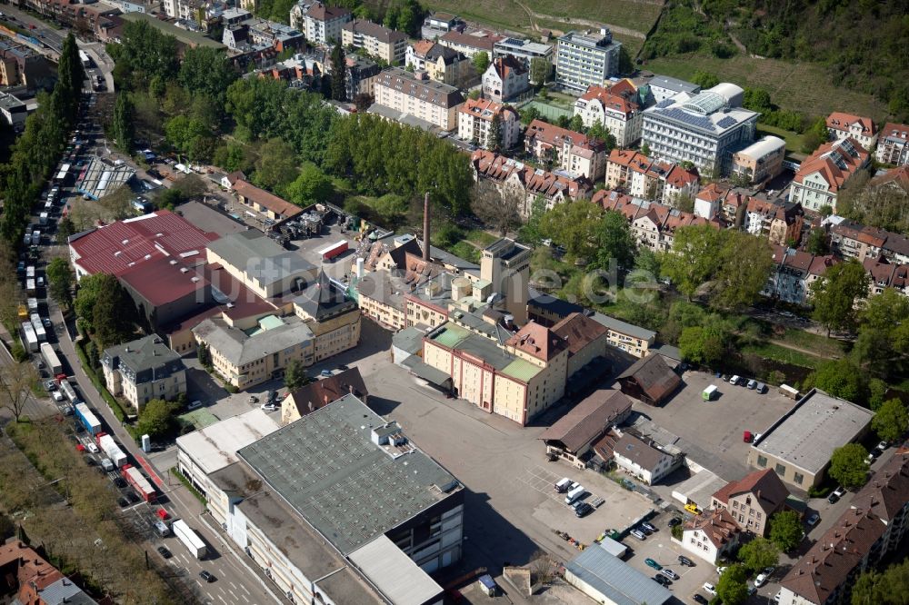 Freiburg im Breisgau von oben - Bierbrauerei- Werksgelände der Brauerei Ganter in Freiburg im Breisgau im Bundesland Baden-Württemberg