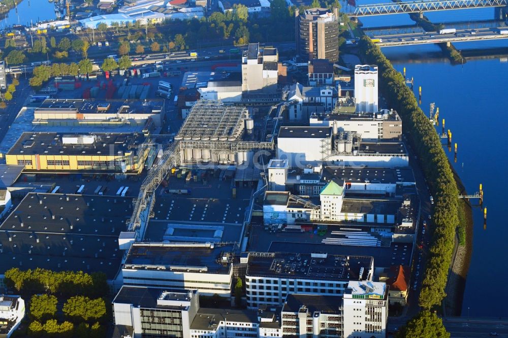 Bremen von oben - Bierbrauerei- Werksgelände der der Brauerei Beck GmbH&Co.KG in Bremen, Deutschland