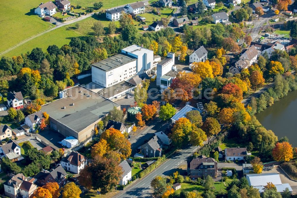 Kreuztal von oben - Bierbrauerei- Werksgelände der Eichener Brauerei in Kreuztal im Bundesland Nordrhein-Westfalen