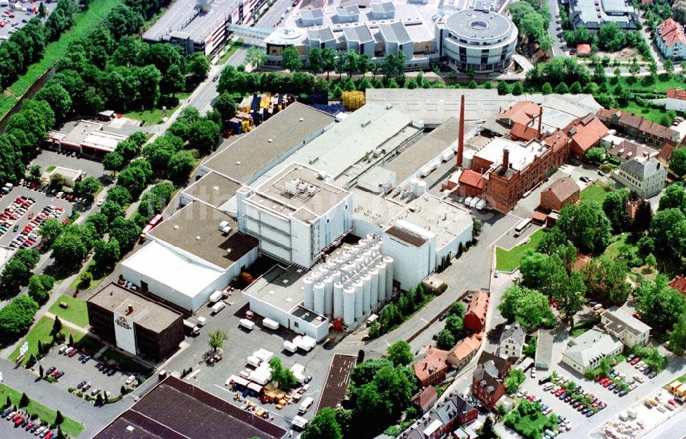 Bayreuth aus der Vogelperspektive: Bierbrauerei- Werksgelände der vormaligen GEBR. MAISEL Brauerei an der Hindenburgstraße in Bayreuth im Bundesland Bayern