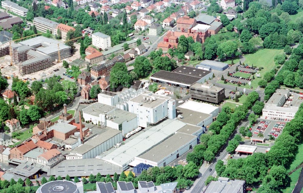 Bayreuth von oben - Bierbrauerei- Werksgelände der vormaligen GEBR. MAISEL Brauerei an der Hindenburgstraße in Bayreuth im Bundesland Bayern