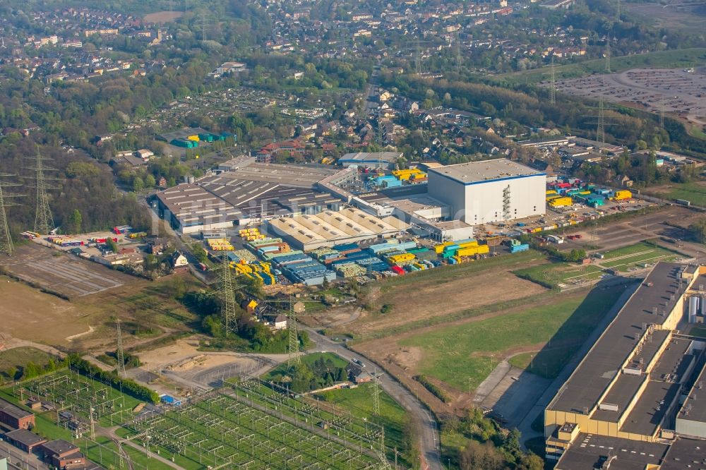 Luftaufnahme Duisburg - Bierbrauerei- Werksgelände der Walsumer Brauhaus Urfels an der Römerstraße im Ortsteil Walsum in Duisburg im Bundesland Nordrhein-Westfalen