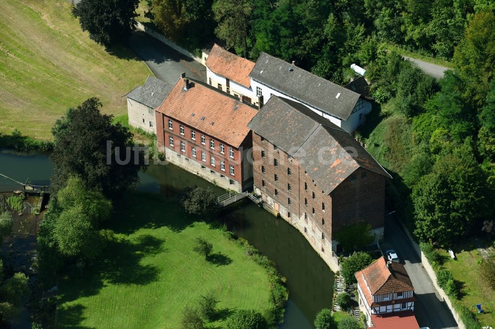 Luftbild Warburg - Bierbrauerei- Werksgelände der Warburger Brauerei im Ortsteil Dalheim in Warburg im Bundesland Nordrhein-Westfalen, Deutschland