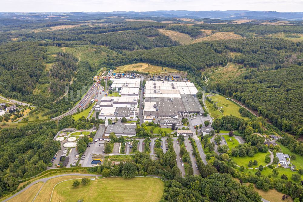 Luftbild Warstein - Bierbrauerei- Werksgelände der Warsteiner Brauerei Im Waldpark in Warstein im Bundesland Nordrhein-Westfalen