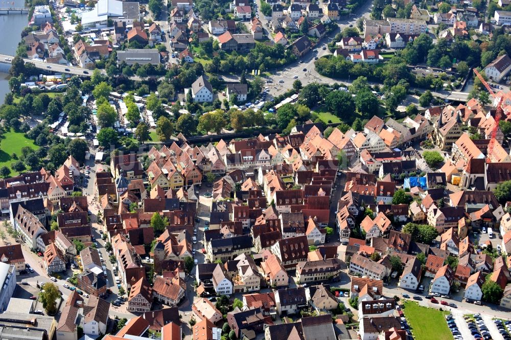 Bietigheim-Bissingen von oben - Bietigheim-Bissingen im Bundesland Baden-Württemberg