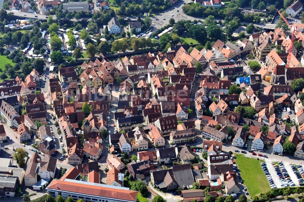 Bietigheim-Bissingen aus der Vogelperspektive: Bietigheim-Bissingen im Bundesland Baden-Württemberg