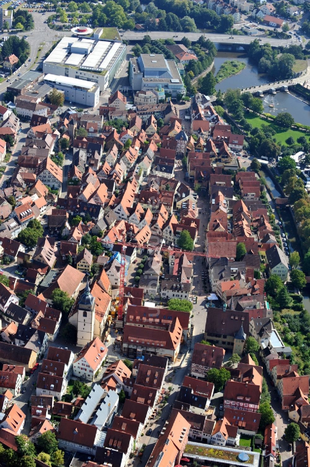 Bietigheim-Bissingen aus der Vogelperspektive: Bietigheim-Bissingen im Bundesland Baden-Württemberg