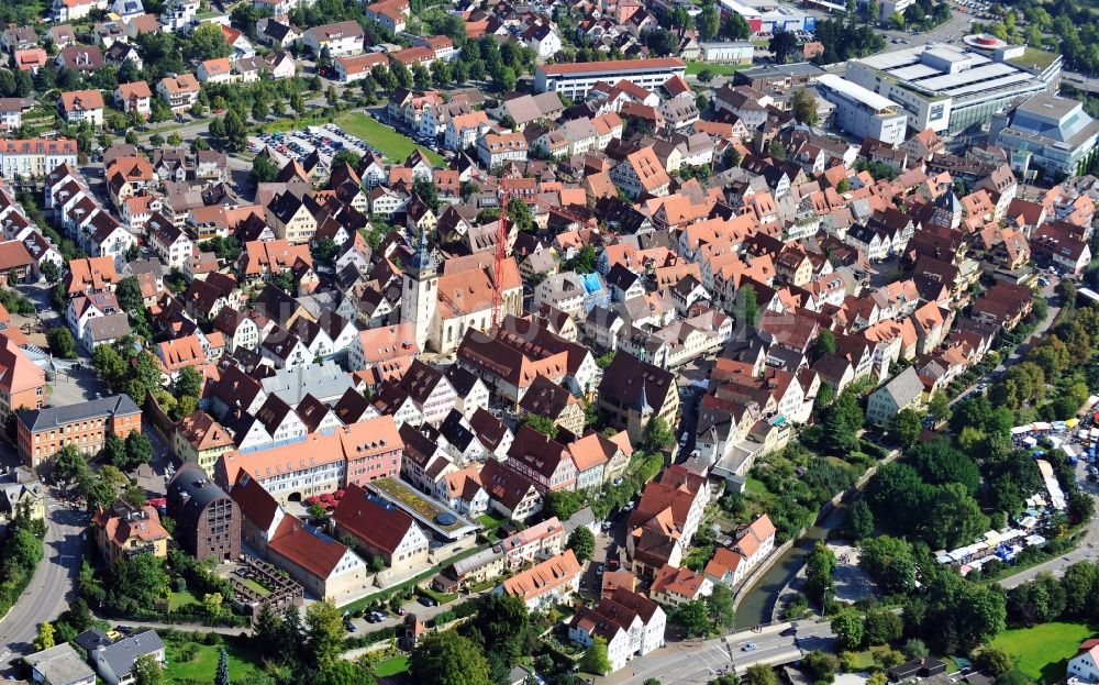 Bietigheim-Bissingen von oben - Bietigheim-Bissingen im Bundesland Baden-Württemberg