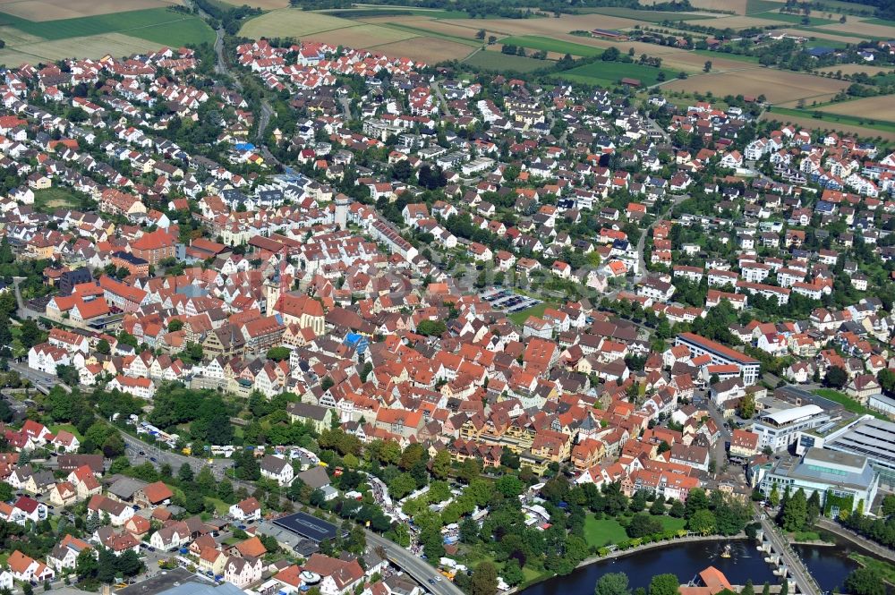 Bietigheim-Bissingen aus der Vogelperspektive: Bietigheim-Bissingen im Bundesland Baden-Württemberg