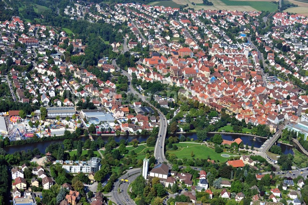 Bietigheim-Bissingen von oben - Bietigheim-Bissingen im Bundesland Baden-Württemberg