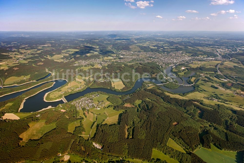 Olpe von oben - Biggesee bei Olpe im Bundesland Nordrhein-Westfalen