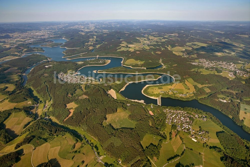 Olpe aus der Vogelperspektive: Biggesee bei Olpe im Bundesland Nordrhein-Westfalen