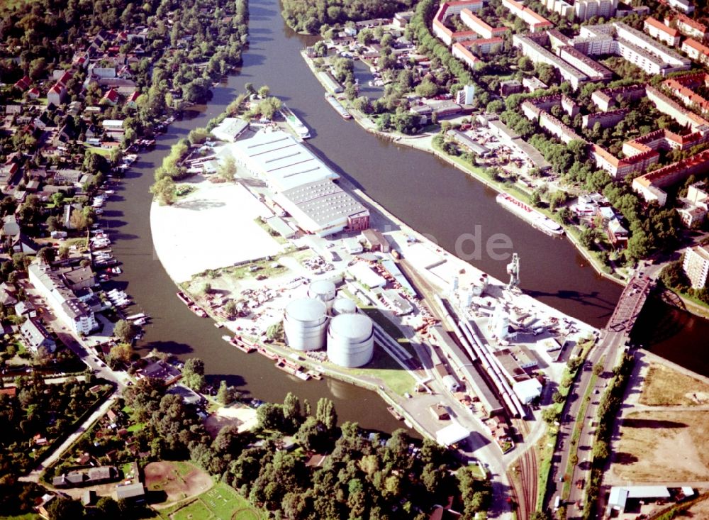 Luftaufnahme Berlin - Binnenhafen Südhafen in Berlin, Deutschland