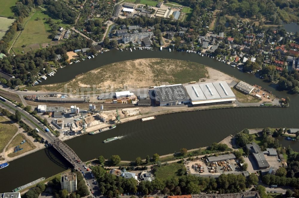 Luftaufnahme Berlin - Binnenhafen Südhafen in Berlin, Deutschland