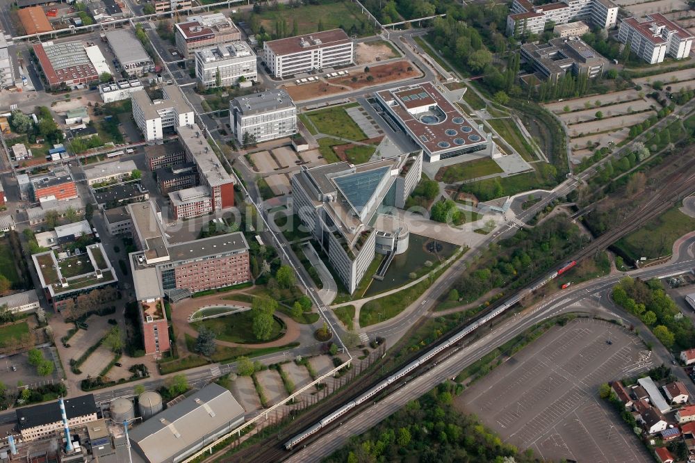 Luftbild Ingelheim am Rhein - Bioprax Praxis- und Laborbedarf in Ingelheim im Bundesland Rheinland-Pfalz