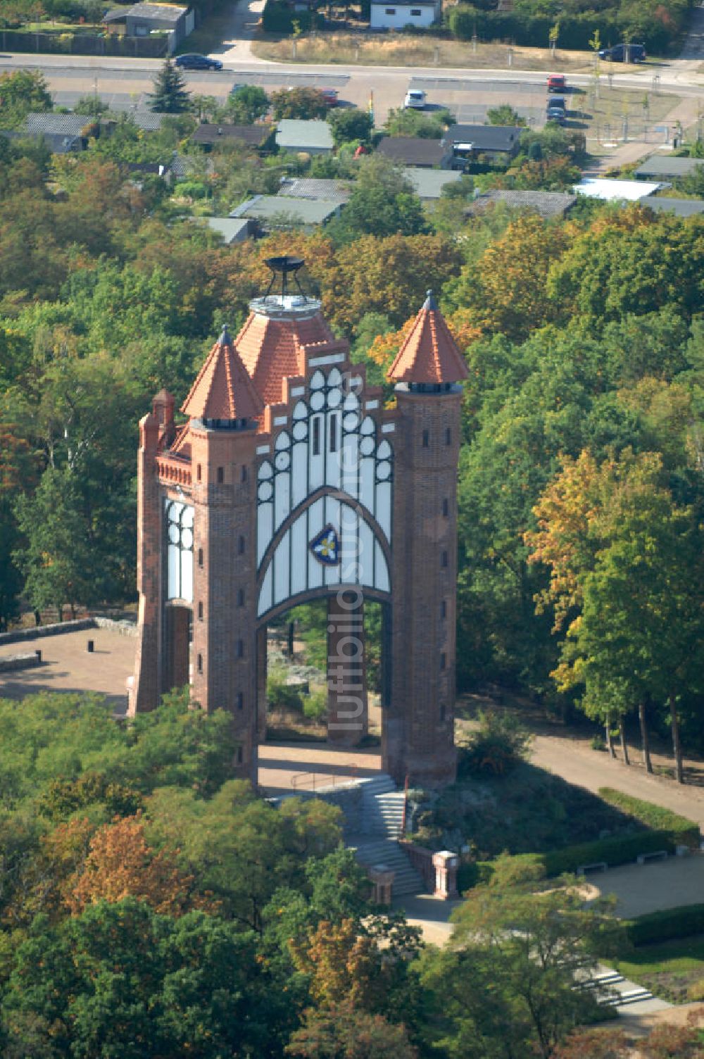 Luftaufnahme Rathenow - Bismarckturm in Rathenow