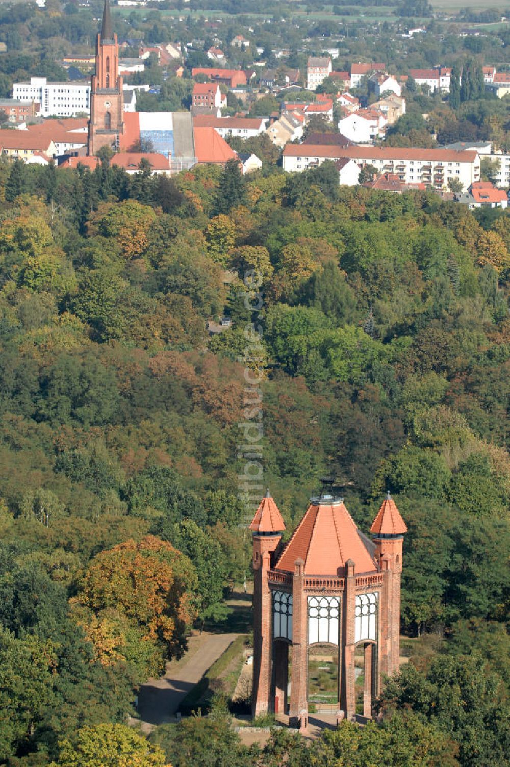 Rathenow aus der Vogelperspektive: Bismarckturm in Rathenow