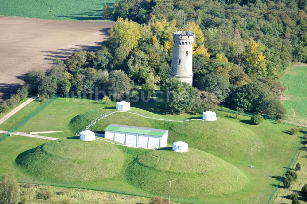 Luftbild Calbe - Bismarckturm auf dem Wartenberg bei Calbe in Sachsen-Anhalt