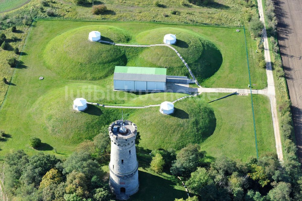 Calbe aus der Vogelperspektive: Bismarckturm auf dem Wartenberg bei Calbe in Sachsen-Anhalt