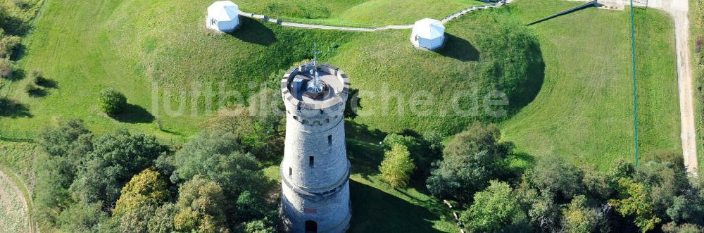 Luftbild Calbe - Bismarckturm auf dem Wartenberg bei Calbe in Sachsen-Anhalt