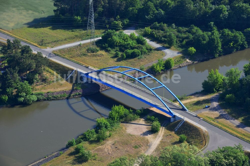 Luftbild Wusterwitz - Blaue Brücke im Norden von Wusterwitz im Bundesland Brandenburg