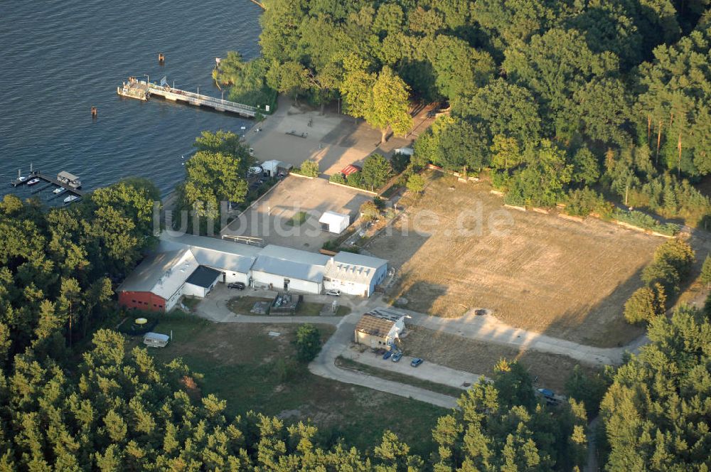 Luftbild Berlin - Blick auf die Abrissfläche des Lokals Rübezahl in Berlin Treptow-Köpenick